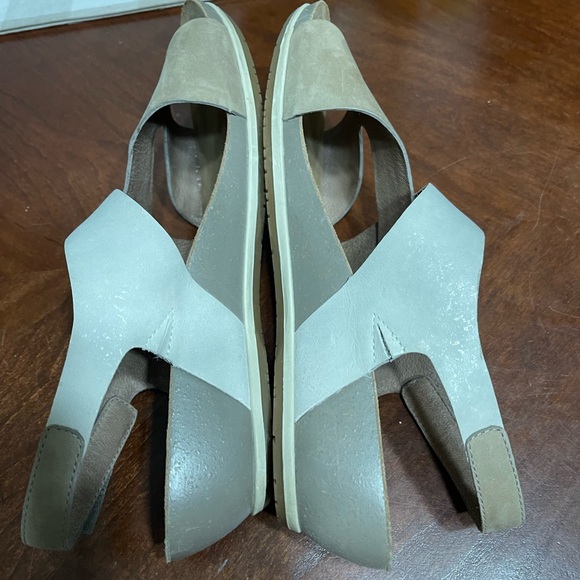 Dansko Vicky Crisscross Wedge Sandals Size 42 Nubuck Leather Tan Beige wedge 11 - Picture 5 of 8